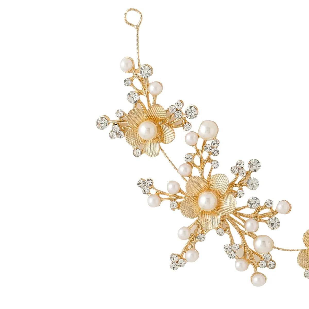 Yellow Chimes Hair Vines For Women Floral Stone Hair Chain Clip with Pins accesories for Women and Girls