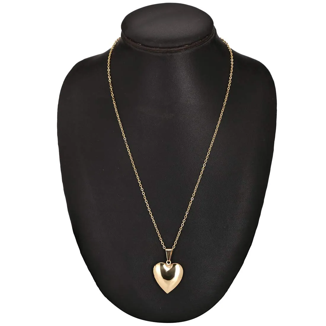 Yellow Chimes Pendant for Women Golden Openable Heart Photo Frame Locket Gift Jewelry Pendant Necklace for Men and Women.