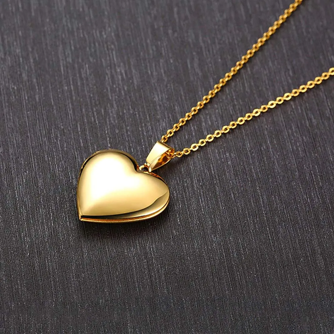 Yellow Chimes Pendant for Women Golden Openable Heart Photo Frame Locket Gift Jewelry Pendant Necklace for Men and Women.