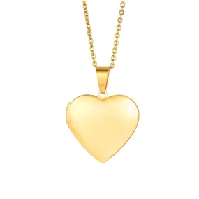 Yellow Chimes Pendant for Women Golden Openable Heart Photo Frame Locket Gift Jewelry Pendant Necklace for Men and Women.
