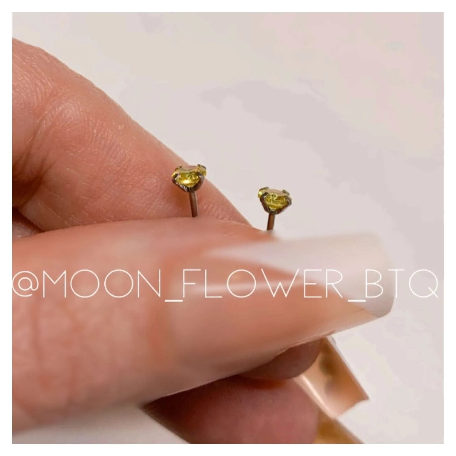 Yellow CZ Stud Earrings