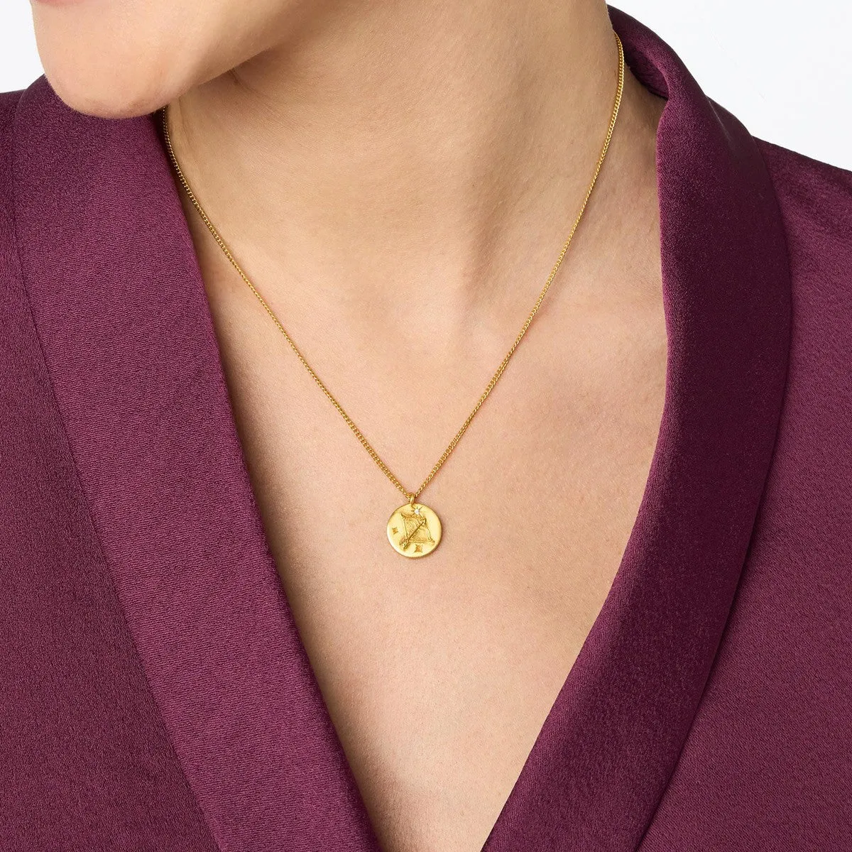 Zodiac Delicate Necklace - Capricorn - Cubic Zirconia
